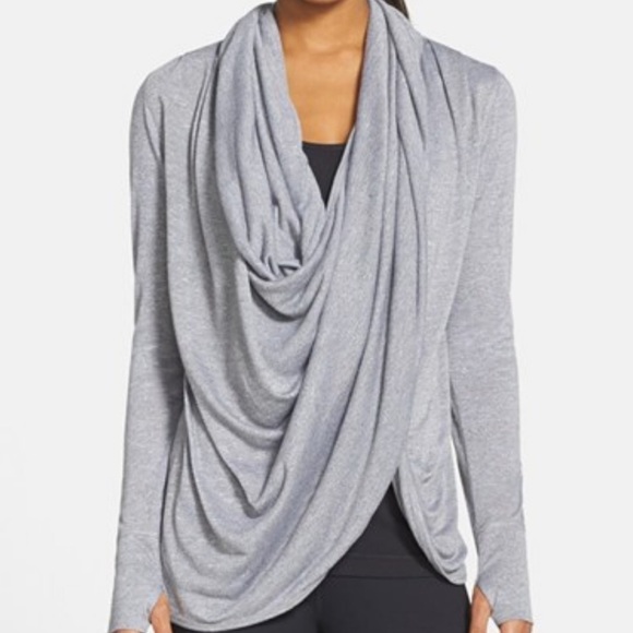 Zella Sweaters - Zella Wrap around grey cardigan sweater large